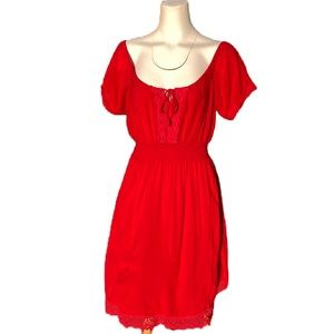 Red casual Earthbound dress (M)